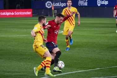 Imágenes del partido entre Osasuna y Barcelona disputado en El Sadar.