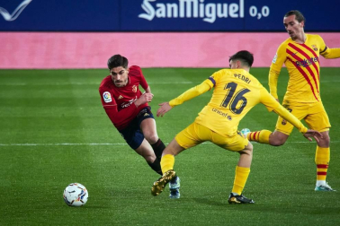 Imágenes del partido entre Osasuna y Barcelona disputado en El Sadar.