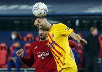 Imágenes del partido entre Osasuna y Barcelona disputado en El Sadar.