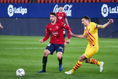 Imágenes del partido entre Osasuna y Barcelona disputado en El Sadar.