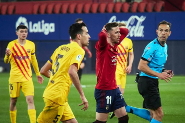 Imágenes del partido entre Osasuna y Barcelona disputado en El Sadar.