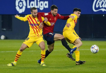 Imágenes del partido entre Osasuna y Barcelona disputado en El Sadar.