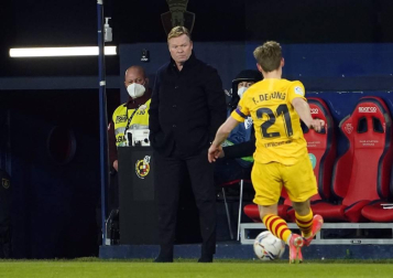 Imágenes del partido entre Osasuna y Barcelona disputado en El Sadar.