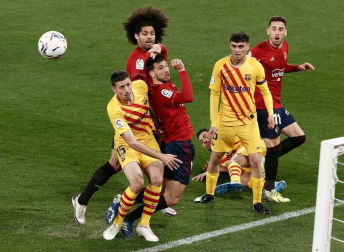 Imágenes del partido entre Osasuna y Barcelona disputado en El Sadar.