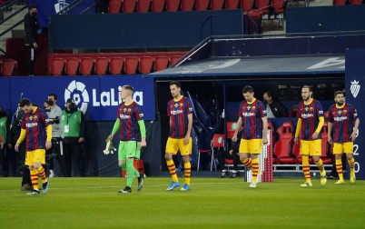 Imágenes del partido entre Osasuna y Barcelona disputado en El Sadar.