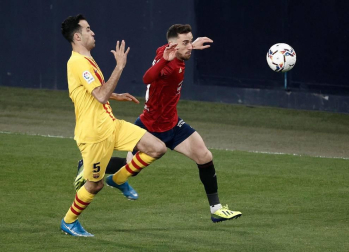 Imágenes del partido entre Osasuna y Barcelona disputado en El Sadar.