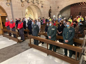 Fotos de la misa celebrada en la capilla del Castillo de Javier