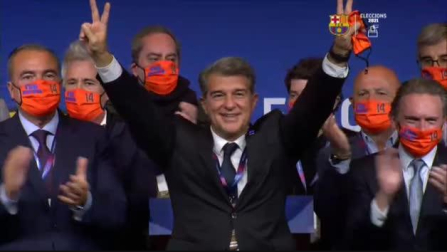 Regreso triunfal de Joan Laporta a la Presidencia del FC Barcelona