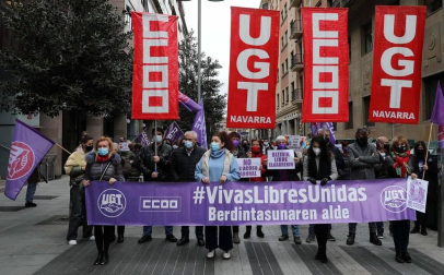 Las instituciones y diferentes colectivos de Navarra han organizado este lunes, 8 de marzo, diferentes actos para celebrar el Día Internacional de la Mujer.