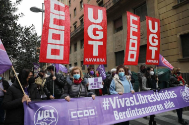 Las instituciones y diferentes colectivos de Navarra han organizado este lunes, 8 de marzo, diferentes actos para celebrar el Día Internacional de la Mujer.