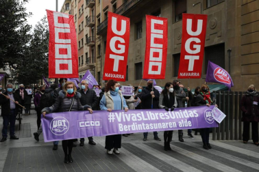 Las instituciones y diferentes colectivos de Navarra han organizado este lunes, 8 de marzo, diferentes actos para celebrar el Día Internacional de la Mujer.