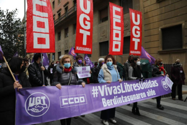 Las instituciones y diferentes colectivos de Navarra han organizado este lunes, 8 de marzo, diferentes actos para celebrar el Día Internacional de la Mujer.