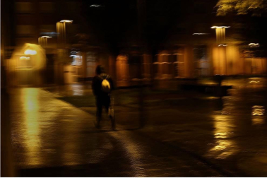 Fotografías de la exposición 'Crónica de un año de pandemia' organizada por la Asociación de Reporteros Gráficos de Navarra