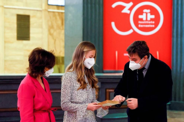 La Princesa Leonor se estrena en el Instituto Cervantes con su primer acto en solitario