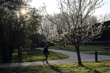 Calor y temperaturas agradables en los primeros día de la primavera en Pamplona.