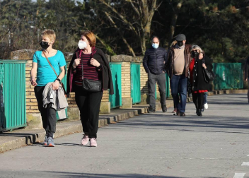 Calor y temperaturas agradables en los primeros día de la primavera en Pamplona.