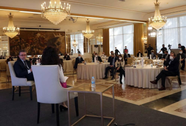 El empresario navarro Antonio Catalán, presidente de AC Hoteles by Marriott, participó en la primera cita organizada por Diario de Navarra y celebrada el 23 de marzo en el hotel Tres Reyes de Pamplona.