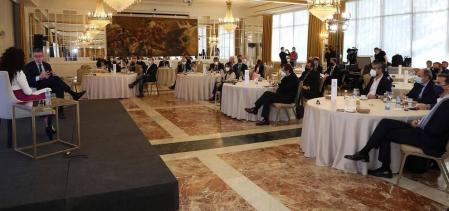 El empresario navarro Antonio Catalán, presidente de AC Hoteles by Marriott, participó en la primera cita organizada por Diario de Navarra y celebrada el 23 de marzo en el hotel Tres Reyes de Pamplona.