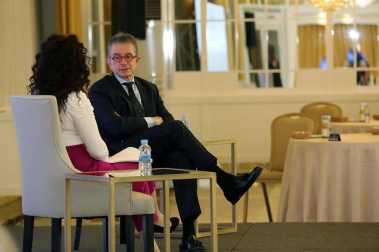 El empresario navarro Antonio Catalán, presidente de AC Hoteles by Marriott, participó en la primera cita organizada por Diario de Navarra y celebrada el 23 de marzo en el hotel Tres Reyes de Pamplona.