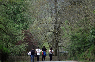 Los amantes de la naturaleza aprovecharon este Jueves Santo, 1 de abril, para visitar el Señorío de Bertiz donde se reanudaron los senderos cerrados antes por las medidas contra el coronavirus.