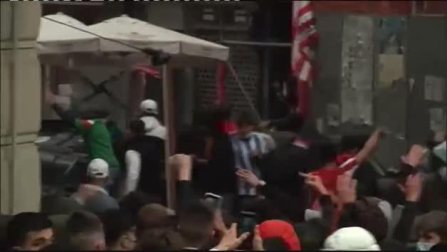Hinchas del Athletic causan incidentes en Bilbao