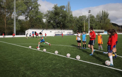 Todas las fotos de los participantes en el Campus de Semana Santa de la Fundación Osasuna en Sangüesa