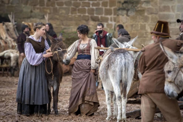 Imágenes del segundo día de rodaje de la serie 'Sin Límites' en Olite