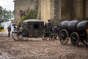 Imágenes del segundo día de rodaje de la serie 'Sin Límites' en Olite