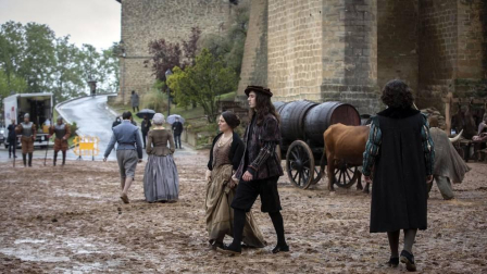 Imágenes del segundo día de rodaje de la serie 'Sin Límites' en Olite