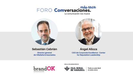 Sebastián Cebrián y Ángel Alloza, protagonistas de la sexta edición del Foro 'Comversaciones Más Cerca'.