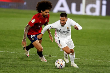 Imágenes del partido entre Real Madrid y Osasuna en el estadio Alfredo Di Stéfano.