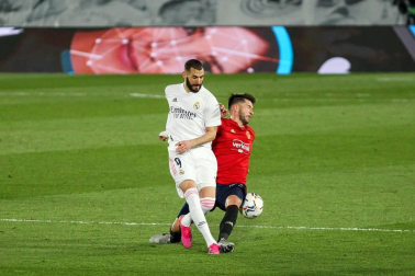 Imágenes del partido entre Real Madrid y Osasuna en el estadio Alfredo Di Stéfano.