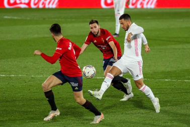 Imágenes del partido entre Real Madrid y Osasuna en el estadio Alfredo Di Stéfano.
