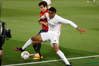 Imágenes del partido entre Real Madrid y Osasuna en el estadio Alfredo Di Stéfano.