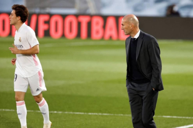 Imágenes del partido entre Real Madrid y Osasuna en el estadio Alfredo Di Stéfano.