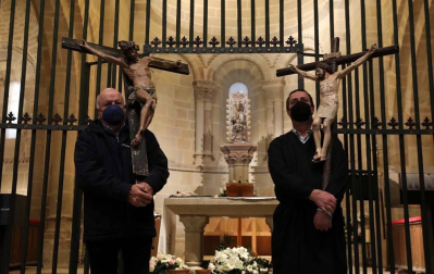 Ujué ha celebrado este domingo, día 2 de mayo, cinco eucaristías en las que se han repartido los pueblos que, en un contexto normal, hubieran peregrinado hasta el santuario.