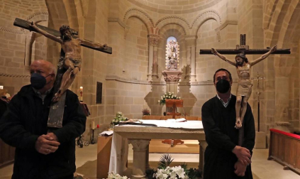 Ujué ha celebrado este domingo, día 2 de mayo, cinco eucaristías en las que se han repartido los pueblos que, en un contexto normal, hubieran peregrinado hasta el santuario.