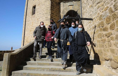 Ujué ha celebrado este domingo, día 2 de mayo, cinco eucaristías en las que se han repartido los pueblos que, en un contexto normal, hubieran peregrinado hasta el santuario.