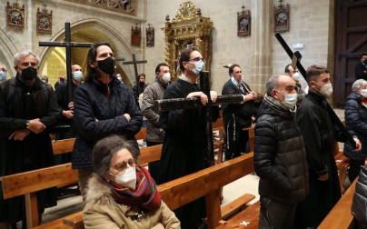 Ujué ha celebrado este domingo, día 2 de mayo, cinco eucaristías en las que se han repartido los pueblos que, en un contexto normal, hubieran peregrinado hasta el santuario.