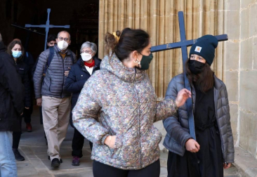 Ujué ha celebrado este domingo, día 2 de mayo, cinco eucaristías en las que se han repartido los pueblos que, en un contexto normal, hubieran peregrinado hasta el santuario.