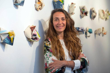 Fotos de la xposición de Carla Querejeta 'Siempre es hoy', en La Puerta Gótica del Colegio Mayor Belagua de Pamplona.