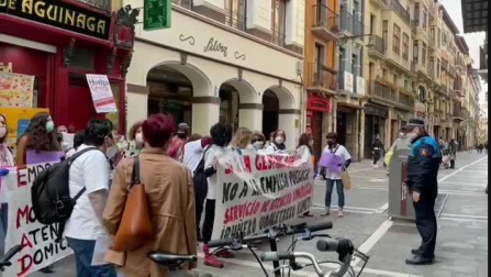 Vídeo de la protesta de las trabajadoras del SAD de Pamplona