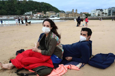 El primer día sin cierre perimetras tras el fin del estado de alarma, San Sebastián y Zarautz se confirmaron como dos de los destinos predilectos para los navarros