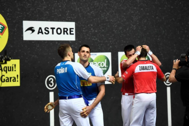 El vízcaino y el navarro se impusieron a Peña y Albisu por 22-7 en el frontón Bizkaia