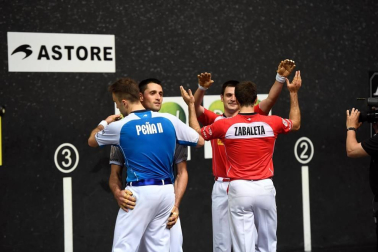 El vízcaino y el navarro se impusieron a Peña y Albisu por 22-7 en el frontón Bizkaia