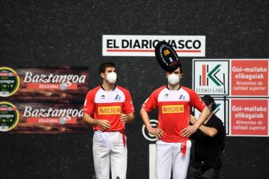 El vízcaino y el navarro se impusieron a Peña y Albisu por 22-7 en el frontón Bizkaia