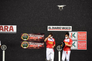 El vízcaino y el navarro se impusieron a Peña y Albisu por 22-7 en el frontón Bizkaia