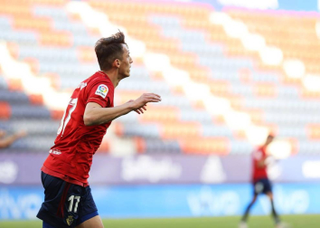 Imágenes del encuentro correspondiente a la Jornada 36 de LaLiga Santander disputado en el estadio de El Sadar