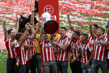 Galería de fotos del acto que ha tenido lugar en un Wanda Metropolitano sin aficionados