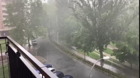 Tormenta torrencial en Pamplona
